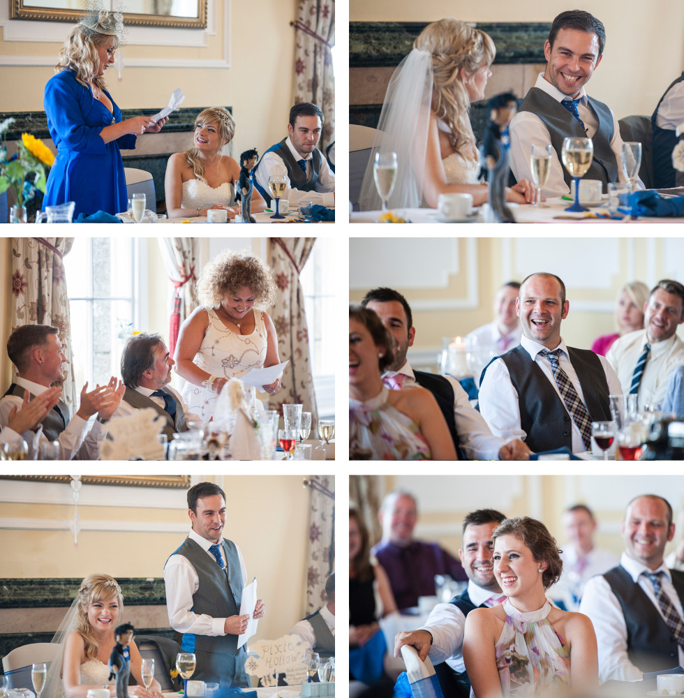 Nicola & Elliot Tregenna Castle St Ives wedding collage 3