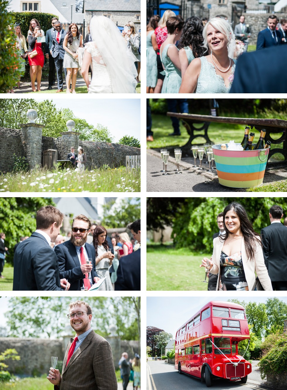 Charlotte & Richard Fonmon Castle wedding collage 4