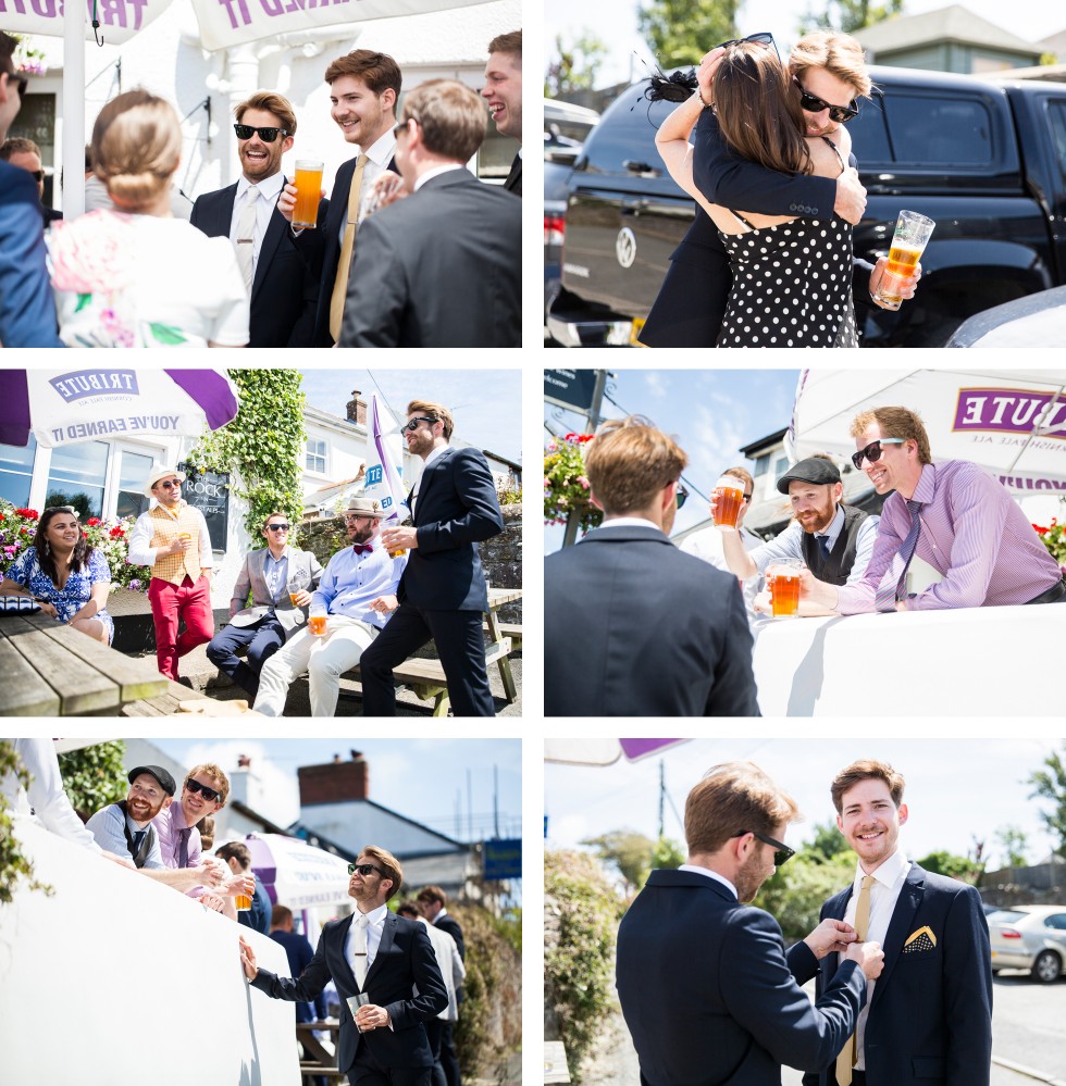 Vicki & Adam - Croyde Bay - Devon tipi wedding collage 3