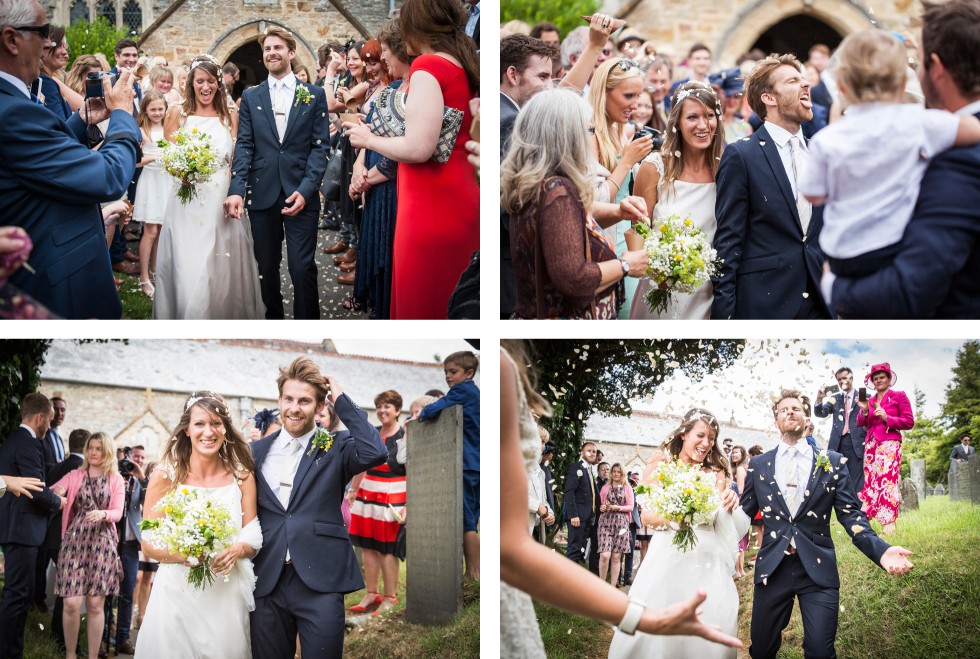 Vicki & Adam - Croyde Bay - Devon tipi wedding collage 5