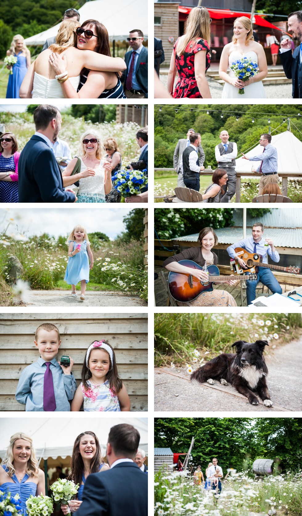 Lesley & Mat wedding at fforest manorafon collage 1